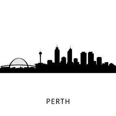 Naklejka premium Silhouette of Perth - Modern Graphic Design