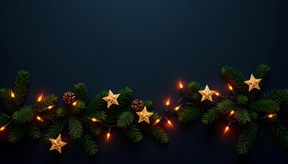 Christmas Tree and Lights &ndash; A Festive and Magical Holiday Scene