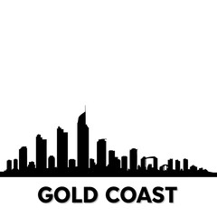 Fototapeta premium Silhouette of Gold Coast - Modern Graphic Design
