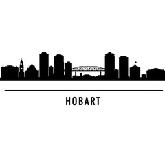 Fototapeta premium Hobart Skyline - Minimalist Vector Illustration