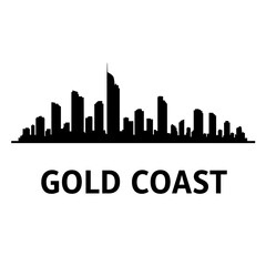 Naklejka premium Silhouette of Gold Coast - Modern Graphic Design
