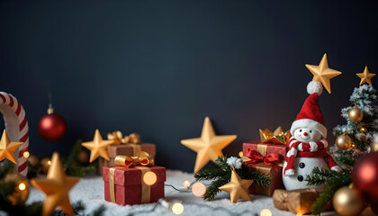 Christmas Decoration with Candles and Ornaments &ndash; A Warm and Festive Holiday Vibe