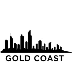 Naklejka premium Silhouette of Gold Coast - Modern Graphic Design