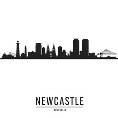 Obraz premium Silhouette of Newcastle - Modern Graphic Design