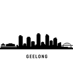 Fototapeta premium Geelong Skyline - Minimalist Vector Illustration
