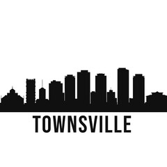 Naklejka premium Silhouette of Townsville - Modern Graphic Design