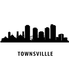 Fototapeta premium Silhouette of Townsville - Modern Graphic Design