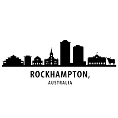 Fototapeta premium Rockhampton Skyline - Minimalist Vector Illustration