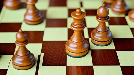 Chess player focuses intently on the board as he plans his next strategic move during a competitive match