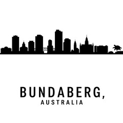 Fototapeta premium Bundaberg Skyline - Minimalist Vector Illustration