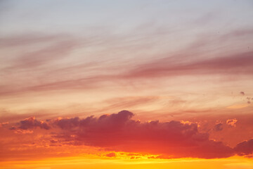 Cloudy Sky with Hints of Sunset