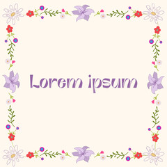 Floral decorative elements. Elegant botanical design. Perfect for seasonal invitations, banners, posters and social media posts.