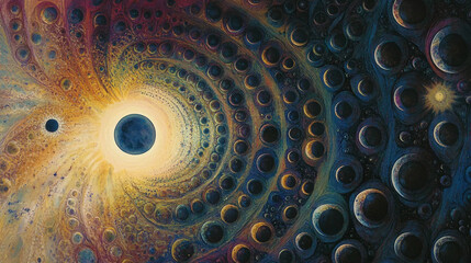 Moon Cosmic exploration visual art