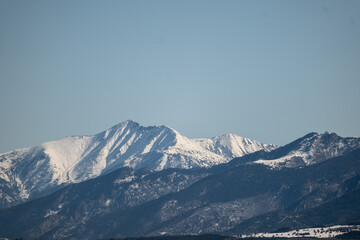 snow covered mountains