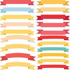 set of colorful ribbons