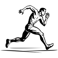 Running man vector art design
