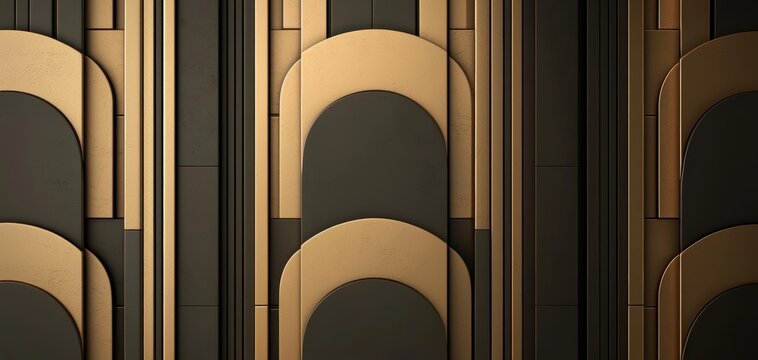 Seamless bold monochrome stepped geometric tessellation, refined high-end Art Deco luxury pattern, sophisticated 1920s refinement