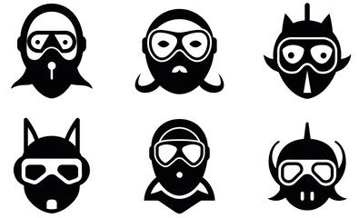 Vector Illustration of Various Protective Headgear