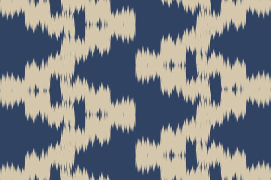 Ethnic abstract ikat art. Aztec ornament print. Geometric ethnic pattern seamless color oriental. Design for background, curtain, carpet, wallpaper, clothing, wrapping, Batik, and vector illustration.