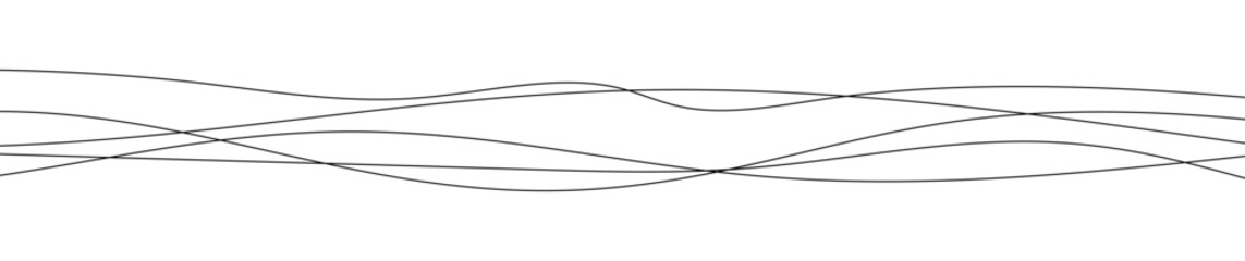 Thin curved wavy lines