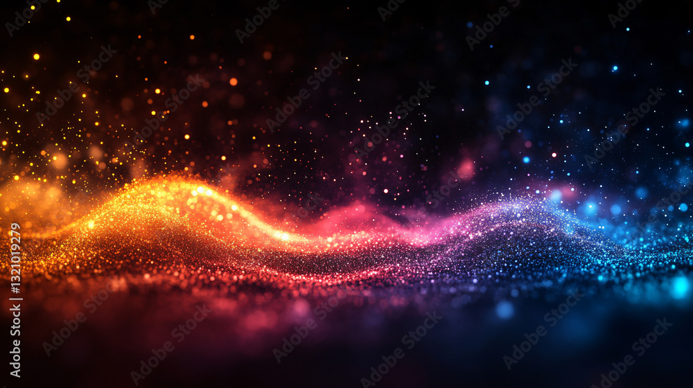 Aufkleber Colorful abstract background featuring vivid patterns and shapes ideal for audio content creation and digital media projects