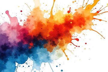 Obraz premium Explosive color splash art digital gallery abstract composition vibrant environment artistic perspective creative expression