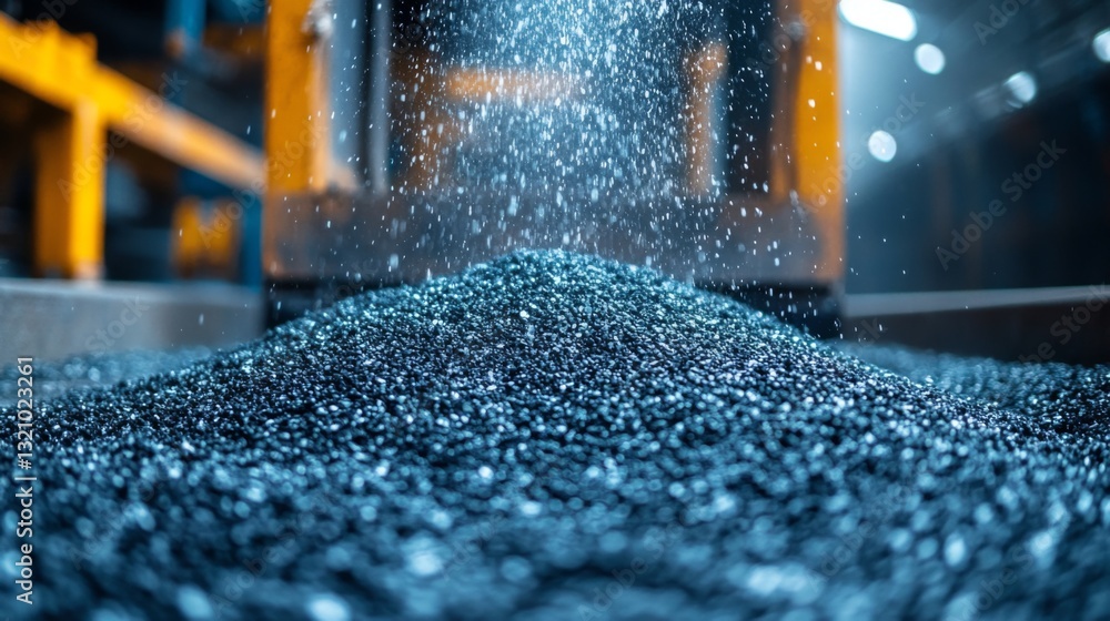 Leinwandbilder particles of synthetic material are being processed in a state-of-the-art petrochemical refinery. au
