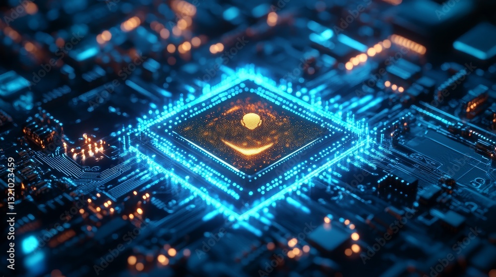 Aufkleber the luminescent core chip in the future laboratory is designed in an irregular polygon shape, with n