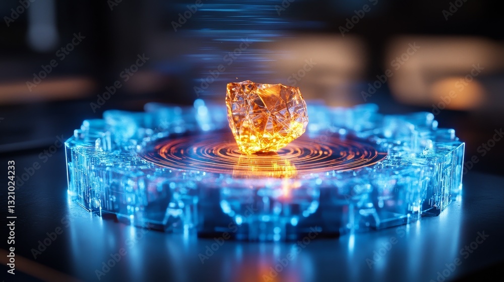 Aufkleber the luminescent core chip in the future laboratory is designed in an irregular polygon shape, with n