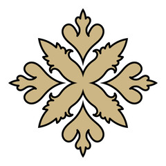 Mandala vintage ornamental design with ethnic pattern.