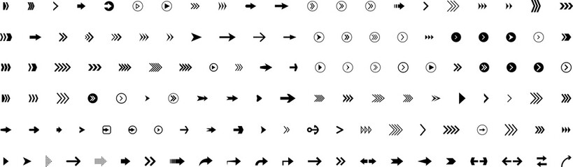 Arrow icon. Big set of vector flat arrows. arrows collection for web design, mobile apps, interface and more. Set flat different arrows isolated on white background.