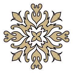 Mandala vintage ornamental design with ethnic pattern.