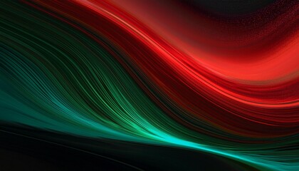 Intriguing abstract background featuring a deep red, emerald green, and black grainy texture, accented by glowing neon contours. Dark, edgy, and visually striking