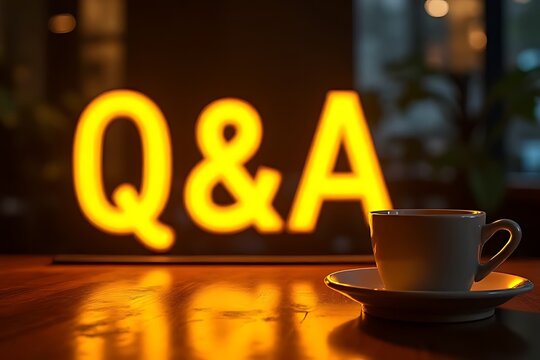 Engaging q&a session over coffee local  informative conversation cozy atmosphere close-up view insightful content