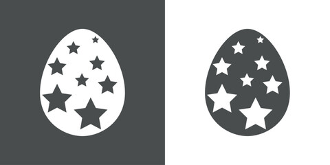 Elemento decorativo de Pascua. Huevo de Pascua con grupo de estrellas