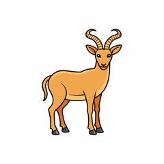 vector illustration of an addax