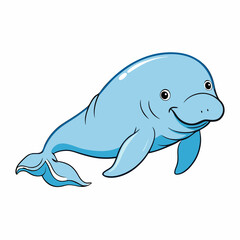 whale isolated on white