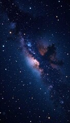Fototapeta premium Dense constellation of stars in a deep black sky, vastness, stars