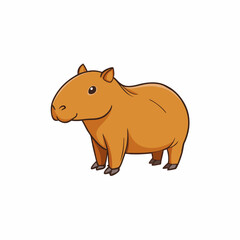 vector illustration of a capybara