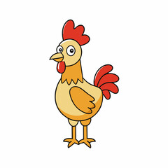chicken cartoon vector