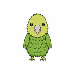kakapo cartoon vector