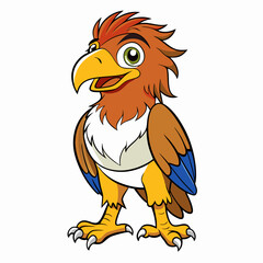 Philippine eagle cartoon vector