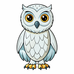 snowy owl on a branch