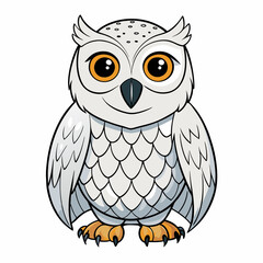 snowy owl on a branch