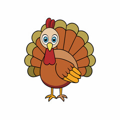 turkey cartoon waving