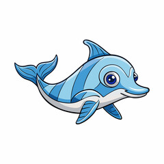 vaquita cartoon isolated on white