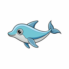 vaquita cartoon isolated on white