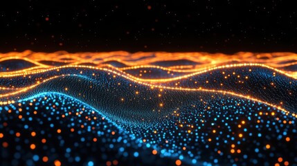 Beautiful wave of light flowing gracefully with radiant colors and shimmering effects creating a dreamlike atmosphere