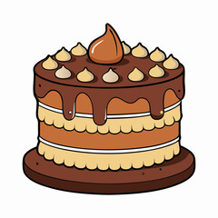 vector illustration of a cake