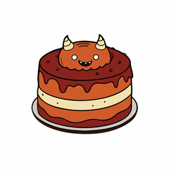 vector illustration of a cake